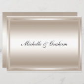 Silver Popular Elegant Wedding Invitation Kaart (Voorkant / Achterkant)