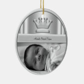 Silver Prince Crown Baby Boy Foto Ornament (Rechts)