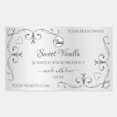  Silver Product Labels  hoeken Logo (Voorkant)