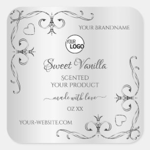  Silver Product Labels  hoeken Logo