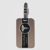 Silver Professional Medical Caduceus - Bagagelabel (Voorkant (verticaal))