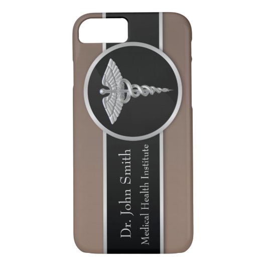 Silver Professional Medical Caduceus Case-Mate iPhone Case (Achterkant)