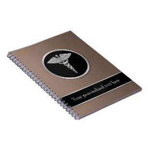 Silver Professional Medical Caduceus Notitieboek