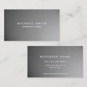 Silver Professional Metal Elegant Modern Plain Visitekaartje (Voorkant / Achterkant)