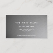 Silver Professional Metal Elegant Modern Plain Visitekaartje (Achterkant)