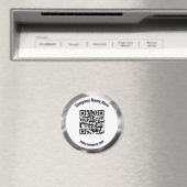 Silver Promotional Business Name QR-code Magneet (Insitu (Vaatwasser))