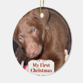 Silver Puppy My First kerstfoto Ornamenten (Links)