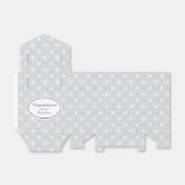 Silver Quad Flower Pattern All Occasion Paars Bedankdoosjes (Uitgevouwen)