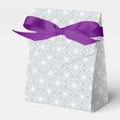 Silver Quad Flower Pattern All Occasion Paars Bedankdoosjes (Voorkant Zijde)