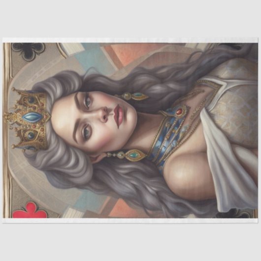 Silver Queen Decoupage papier (Voorkant)