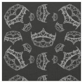 Silver Queen of Hearts couronne tiara tissu noir (Fermer)