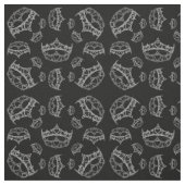 Silver Queen of Hearts couronne tiara tissu noir (Échantillon)