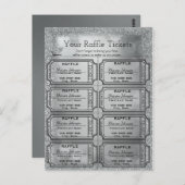 Silver Raffle Tickets Briefkaart (Voorkant / Achterkant)
