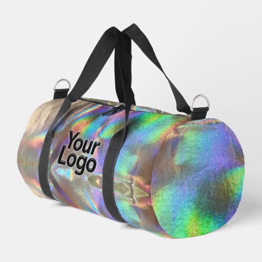 Silver Rainbow Holographic Luxury Business Logo Plunjezak (Linkerhoek)
