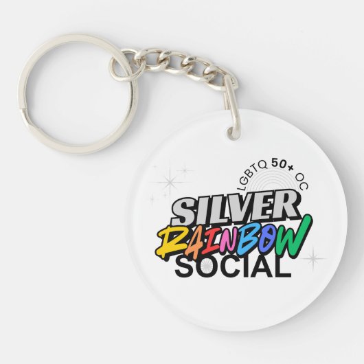 Silver Rainbow Keychain (Voorkant)