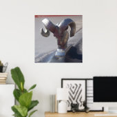 Silver Ram Poster (Thuiskantoor)