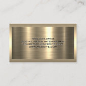 Silver Real Estate Logo | Goud Metaal Visitekaartje (Achterkant)