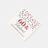 Silver Red Confetti 60 & Fabulous Servet (Hoek)