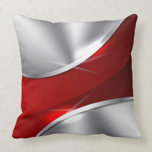 Silver Red Luxury Pillow Kussen