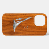 Silver Regatta Sailboot op Teak Veneer Case-Mate iPhone Case (Achterkant (horizontaal))