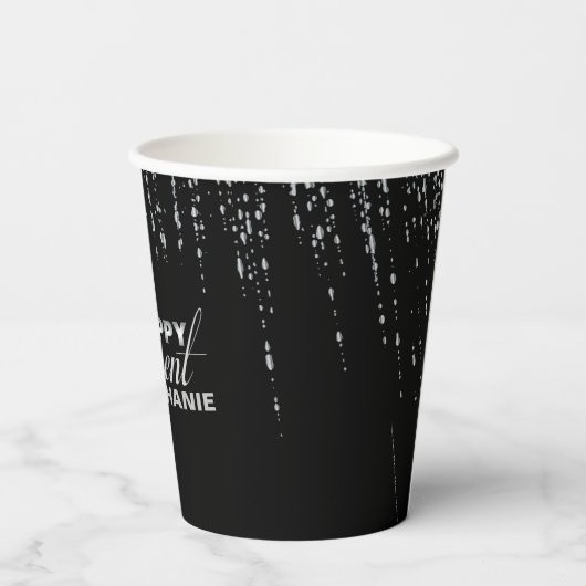 Silver Retirement Party, Custom Paper Cup Papieren Bekers (Achterkant)