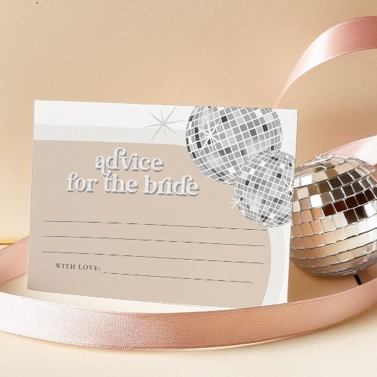Silver Retro Disco advies voor de Bride Kaart