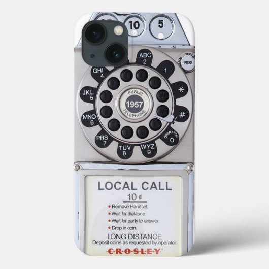 Silver Retro Pyphone iphone draagtas Case-Mate iPhone Case (Achterkant)