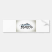 SILVER RHINO BUMPERSTICKER (Voorkant)