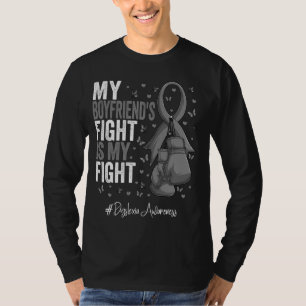 Silver Ribbon Boyfriend Dyslexie Bewustzijn T-shirt