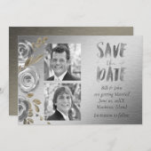 Silver Roos Gay Save the Date (Voorkant / Achterkant)