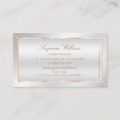 Silver Roos Gold Decor Chic met Logo Professional Visitekaartje (Achterkant)