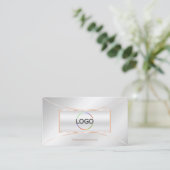 Silver Roos Gold Decor Chic met Logo Professional Visitekaartje (Staand voorkant)