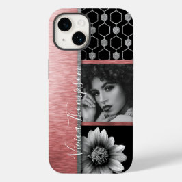 Silver & Roos Gold Photo Collage - Aanpassen Case-Mate iPhone 14 Hoesje