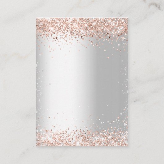 Silver roos gouden bruiloft advieskaart (Achterkant)