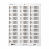Silver roos gouden monogram krans retour adres etiket (Full Sheet)