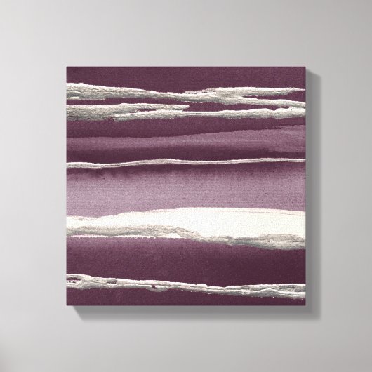 Silver Roos Paarse Abstracte afdrukken (Voorkant)