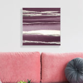 Silver Roos Paarse Abstracte afdrukken (Insitu (Woonkamer))