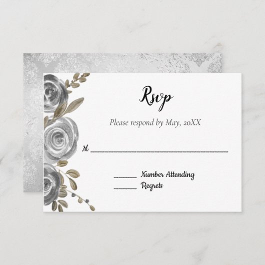 Silver Roos RSVP (Voorkant / Achterkant)