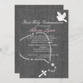 Silver Rosary Bead First Heilige Communauteit Uitn Kaart (Voorkant / Achterkant)