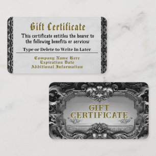 Silver Royalty-cadeaubon Visitekaartje