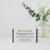 Silver Royalty-cadeaubon Visitekaartje (Staand voorkant)