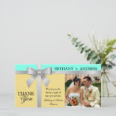 Silver Ruban Aqua Merci Mariage jaune (Debout devant)