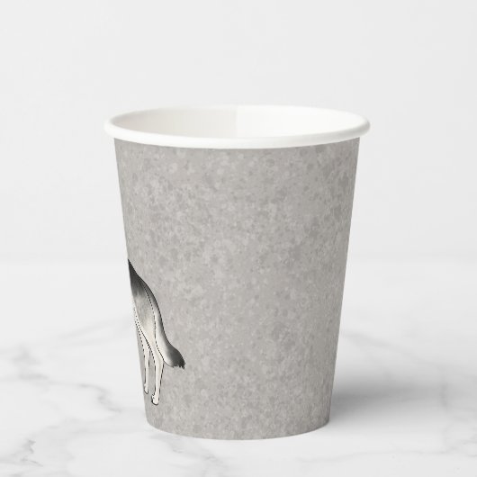 Silver Sable Duitse Herder Schattigee Cartoon Dog Papieren Bekers (Links)