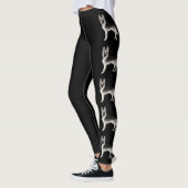 Silver Sable Duitse herder Schattigee cartoon hond Leggings (Links)