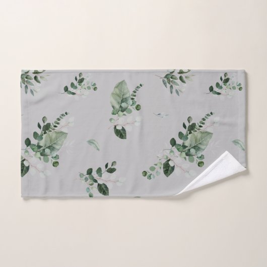  SILVER SAGE BOTANICAL BATHROOM TOWEL SET BAD HANDDOEK (Handdoek)