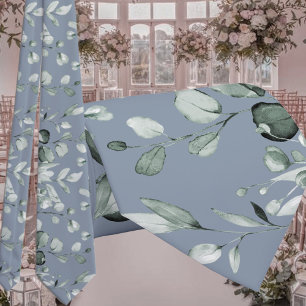 Silver Sage Eucalyptus Greenery Wedding Dusty Blue Stropdas