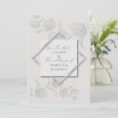 Silver Sage Eucalyptus Save the Date 2 Kaart (Staand voorkant)