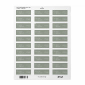Silver Sage Signature Address Label (Full Sheet)