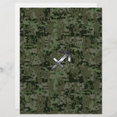 Silver Sagittarius Sign on Woodland Digital Camo (Voorkant / Achterkant)