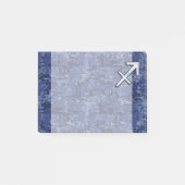 Silver Sagittarius Zodiac Sign Navy Digital Camo Post-it® Notes (Voorkant)